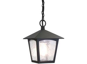 5024005234005 - Elstead - Lighting BL6B-BLACK Hängeleuchte York 1xE27 100W Aluminium-Druckguß schwarz Glas H40-50cm Ø185cm IP43 dimmbar höhenverstellbar