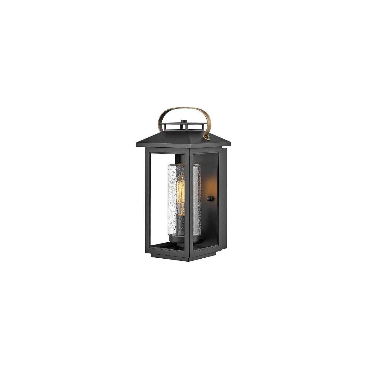 5024005234609 - Qn-atwater-s-bk quintiesse Wandleuchte Atwater E27 1x40W IP44 epmm (Kunststoff Stein-Komposit) schwarz Glas klar H355cm B165cm dimmbar - Elstead