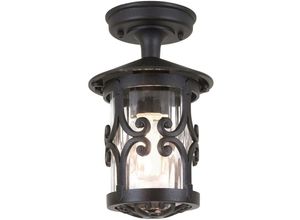 5024005235309 - Lighting BL13A-BLACK Deckenleuchte Hereford 1xE27 100W IP23 Aluminiumdruckguss schwarz Glas H26 Ø15cm dimmbar - Elstead