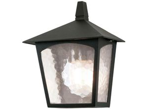 5024005236009 - Elstead Lighting BL15-BLACK Wandleuchte York 1xE27 100W Aluminium-Druckguß schwarz Glas H28cm B21cm IP23 dimmbar