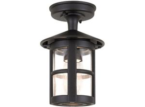 5024005237006 - Lighting BL21A-BLACK Deckenleuchte Hereford 1xE27 100W Aluminiumdruckguss schwarz Glas H235cm Ø15cm dimmbar - Elstead