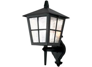 5024005238409 - Lighting BL46M-BLACK Wandleuchte Canterbury 1xE27 100W IP43 Aluminium-Druckguß schwarz Glas H44cm B215cm dimmbar - Elstead