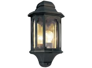 5024005240907 - Lighting CP7-BLACK Wandleuchte Chapel 1xE27 100W Druckguss-Aluminium schwarz Polycarbonat H38cm B19cm IP44 dimmbar - Elstead