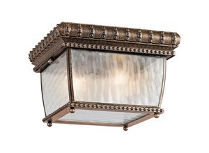 5024005241317 - Elstead - Kichler kl-venetian-f Deckenleuchte Venetian Rain 2xE14 40W Aluminiumguss Bronze Regenglas H14cm Ø235cm IP44 dimmbar