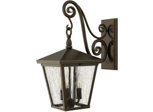 5024005241614 - Elstead - Hinkley HK-TRELLIS2-M Wandleuchte Trellis 3xE14 60W Weichstahl Regency Bronze Blasenglass H502cm B229cm IP44 dimmbar