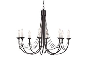 5024005247708 - Lighting CB8-BLACK Kronleuchter Carisbrooke 8xE14 H75 Ø86 - Elstead