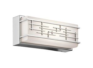 5024005268819 - Kl-zolon-s-bath Wandleuchte Zolon 2xLED 14W Baustahl Chrom Opalglas H127cm B309cm IP44 3000K - Kichler