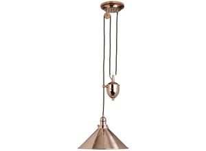 5024005271314 - Lighting pv-p-cpr Hängeleuchte Provence 1xE27 100 Baustahl poliertes Kupfer H96cm-180cm Ø37cm dimmbar höhenverstellbar - Elstead