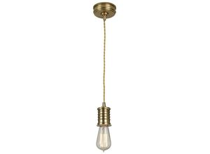 5024005273912 - Elstead - Lighting douille-p-ab Hängeleuchte Douille 1xE27 60W Altmessing H324cm-1224cm Ø10cm dimmbar höhenverstellbar