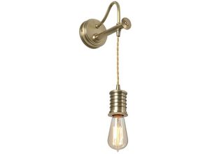 5024005274216 - Lighting DOUILLE1-AB Wandleuchte Douille 1xE27 60W Altmessing H1224cm B10cm dimmbar - Elstead