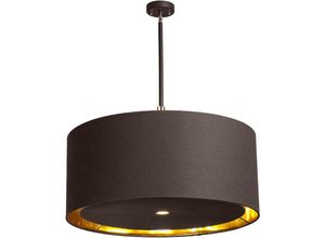 5024005277118 - Elstead - Lighting balance-pxl-brpb Hängeleuchte Balance 4xE27 60W Messing poliert Stoff Braun H52cm-142cm Ø70cm dimmbar höhenverstellbar