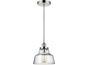 5024005279310 - Elstead - Feiss fe-baskin-p-a-pn Hängeleuchte Baskin 1xE27 60W Nickel poliert Glas H301-209cm Ø254cm dimmbar höhenverstellbar