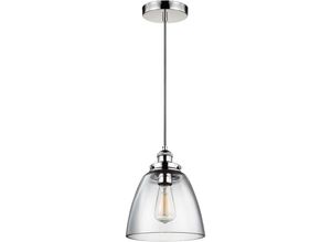 5024005279518 - Feiss - fe-baskin-p-b-pn Hängeleuchte Baskin 1xE27 60W Nickel poliert Glas H313-2102cm Ø228cm dimmbar höhenverstellbar