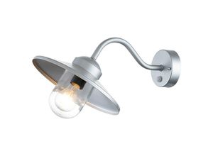 5024005292500 - Lighting klampenborg-pir-sil Wandleuchte Klampenborg E27 40W IP44 Edelstahl klares Glas Silber B275cm Ø275cm dimmbar - Elstead