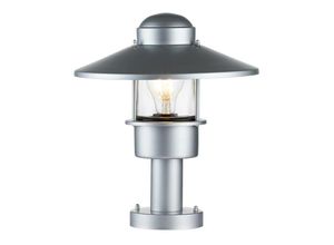 5024005292807 - Lighting klampenborg-ped-sil Sockelleuchte Klampenborg E27 40W IP44 Edelstahl klares Glas Silber B275cm Ø275cm dimmbar - Elstead