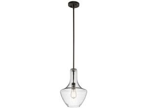 5024005296812 - Kl-everly-p-s-oz Hängeleuchte Everly 1xE27 60W Stahl Altbronze Glas H615-1372cm Ø268cm dimmbar höhenverstellbar - Kichler