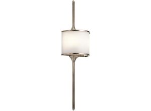 5024005298410 - Elstead Lighting - kl-mona-l-clp Wandleuchte   Badezimmerleuchte Mona 2x35W led G9 Klassisches Zinn Glas weiss H762cm B204cm IP44 3000K