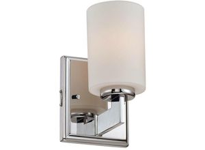 5024005303015 - Elstead - Quoizel QZ-TAYLOR1S-BATH Wandleuchte Taylor 1x3W led G9 Stahl poliert chrom Opalglas H195cm B114cm IP44 3000K