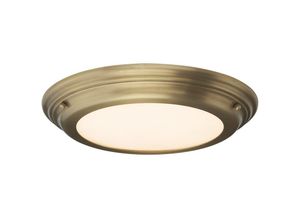 5024005307013 - Lighting welland-f-ab Deckenleuchte Welland 1xLED 25W IP54 Baustahl Altmessing H4cm Ø361cm 3000K - Elstead