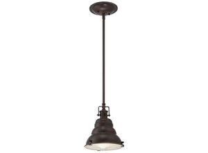 5024005314301 - Quoizel qz-eastvale-p-s Hängeleuchte east vale 1xE27 60W Metall Palladio-Bronze Glas H26-107cm Ø203cm dimmbar höhenverstellbar