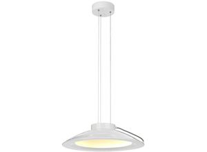 5024005316312 - Lighting europa-p-c Hängeleuchte Europa 1xLED 36W Stahl weiß H244cm-1671cm Ø498cm 2700K höhenverstellbar - Elstead