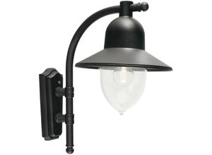 5024005328308 - 1 Licht Outdoor Fisherman Dome Wandlaterne Hellschwarz IP54 E27 - Elstead