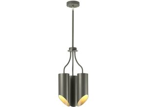 5024005342816 - Lighting QUINTO3-GPN Kronleuchter Quinto 3xE27 Nickel poliert dunkelgrau H496cm Ø268cm dimmbar höhenverstellbar - Elstead