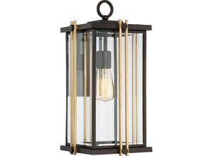 5024005343516 - Elstead - Quoizel QZ-GOLDENROD2-L Wandleuchte Goldenrod 1xE27 100W Stahl Bronze gold Glas geschliffen H51cm B256cm IP44 dimmbar