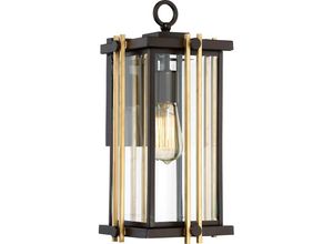 5024005343615 - Elstead - Quoizel QZ-GOLDENROD2-M Wandleuchte Goldenrod 1xE27 100W Stahl Bronze gold Glas geschliffen H421cm B206cm IP44 dimmbar