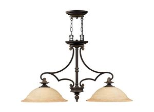 5024005346203 - Plymouth - Multi Arm Kronleuchter 2 Light Olde Bronze Finish E27 - Elstead