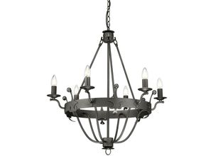 5024005348511 - Lighting WINDSOR6-GR Kronleuchter Windsor 6xE14 H755 Ø705 - Elstead