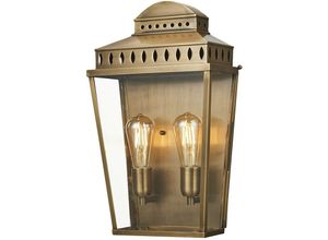 5024005348818 - Lighting mansion-house-l-br Wandleuchte Mansion House 2xE27 Messing Nickel poliert H489cm L145cm B296cm IP44 - Elstead