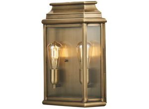 5024005349013 - Lighting st-martins-l-br Wandleuchte St Martins 2xE27 100W Messing Altmessing Glas H414cm B302cm IP44 dimmbar - Elstead