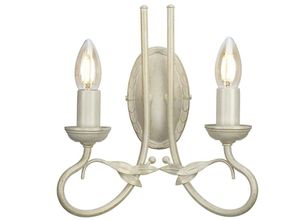 5024005358305 - Elstead Lighting OV2-IVORY-GOLD Wandleuchte Olivia 2xE14 60W Metall Ivory   Gold H275cm B25cm dimmbar