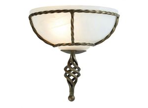 5024005358503 - Lighting pb-wu-blk-gold Wandleuchte Pembroke 1xE27 60W Eisen schwarzes Gold Glas H26cm B26cm dimmbar - Elstead