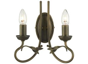 5024005358701 - Lighting OV2-BLK-GOLD Wandleuchte Olivia 2xE14 60W Metall schwarzes Gold H275cm B25cm dimmbar - Elstead