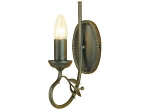 5024005360100 - Lighting OV1-BLK-GOLD Wandleuchte Olivia 1xE14 60W Metall schwarzes Gold H27cm B85cm dimmbar - Elstead