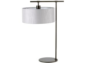 5024005365419 - Lighting balance-tl-dbg Tischleuchte Balance 1xE27 Nickel poliert Stoff weiss H65cm B34cm - Elstead