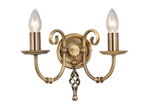 5024005367802 - Lighting ART2-AGD-BRASS Wandleuchte Artisan 2xE14 60W Stahl Altmessing H185cm B30cm dimmbar - Elstead