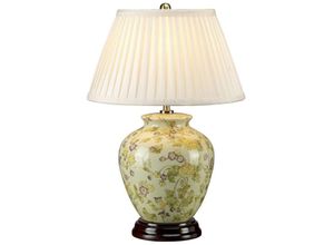 5024005370918 - Lighting yellowflowers-tl Tischleuchte Yellow Flowers E27 40W Porzellan Gelb und lila H44cm Ø31cm - Elstead