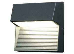 5024005374312 - Lighting freyr-sq Wandleuchte Freyr Downlight 1xLED 6W Aluminiumguss graphit IP54 H15cm B15cm - Elstead