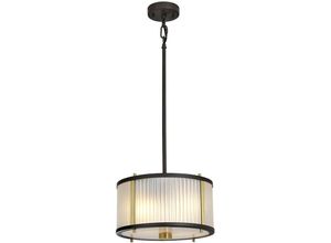 5024005377214 - Elstead Lighting DL-CORONA-2P-BAB Hängeleuchte Corona 2xE27 60W Stahl Bronze dunkelbraun lackiert gealtertes Messing Mattglas H192cm-1218cm Ø30cm