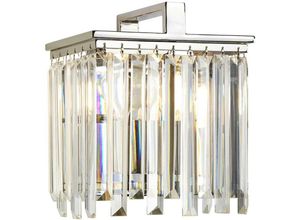 5024005377719 - Lighting ARIES1 Wandleuchte Aries 1xE27 6W Stahl poliert vernickelt + Glaskristall H262cm B229cm dimmbar - Elstead