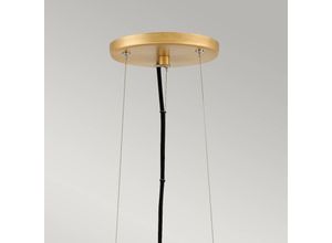 5024005382713 - Lighting QN-NULA-1P quintiesse Hängeleuchte Nula E27 1x100W Muschel & Stahl weiß   Gold H367cm-2972cm Ø356cm dimmbar höhenverstellbar - Elstead