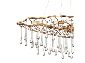 5024005384212 - Elstead Lighting QN-LAGUNA-8P QUINTIESSE Kronleuchter Laguna E14 8x40W Stahl Gold brüniert L406cm H369cm B1067cm dimmbar höhenverstellbar