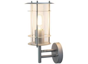 5024005395201 - Lighting ordrup Wandleuchte Ordrup E27 40W IP44 Edelstahl Stahl Silber H32cm B15cm dimmbar - Elstead