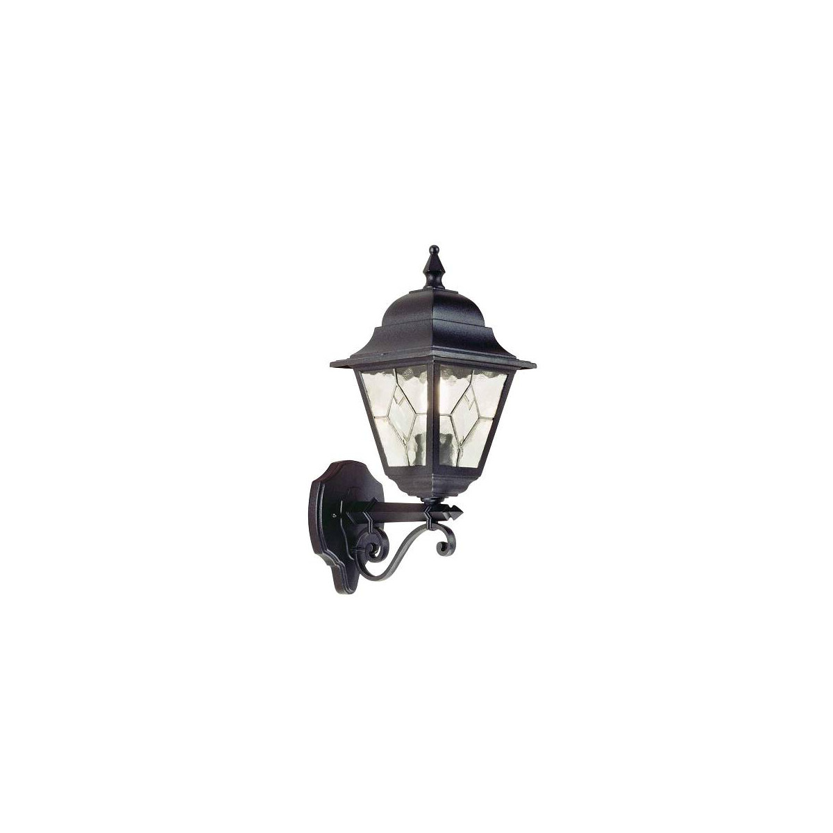 5024005414803 - Elstead Lighting NR1-BLK Wandleuchte Norfolk 1xE27 100W Druckguss-Aluminium schwarz Glas H45cm B184cm dimmbar