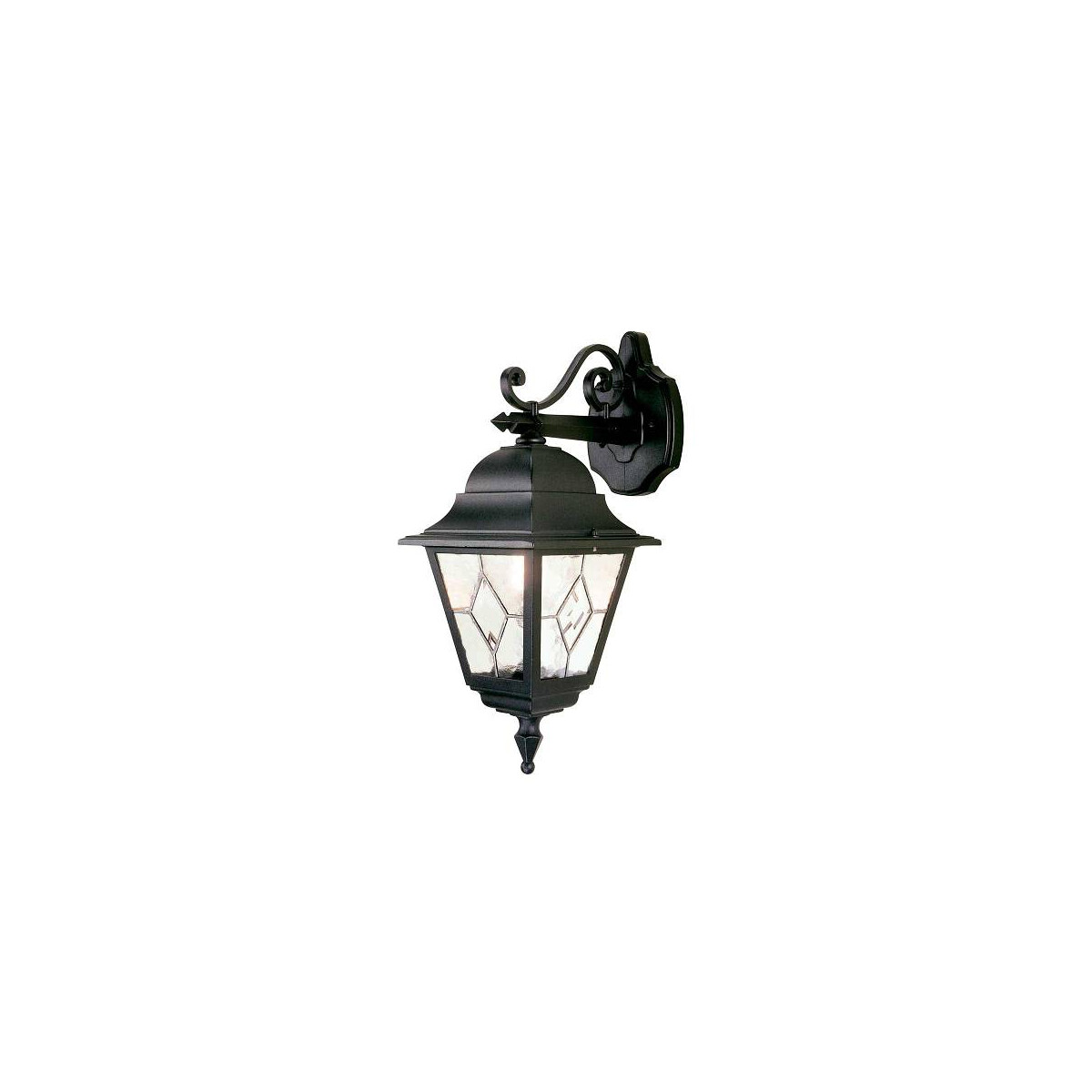 5024005414902 - Lighting NR2-BLK Wandleuchte Norfolk 1xE27 100W Druckguss-Aluminium schwarz Glas H45cm B184cm IP43 dimmbar - Elstead