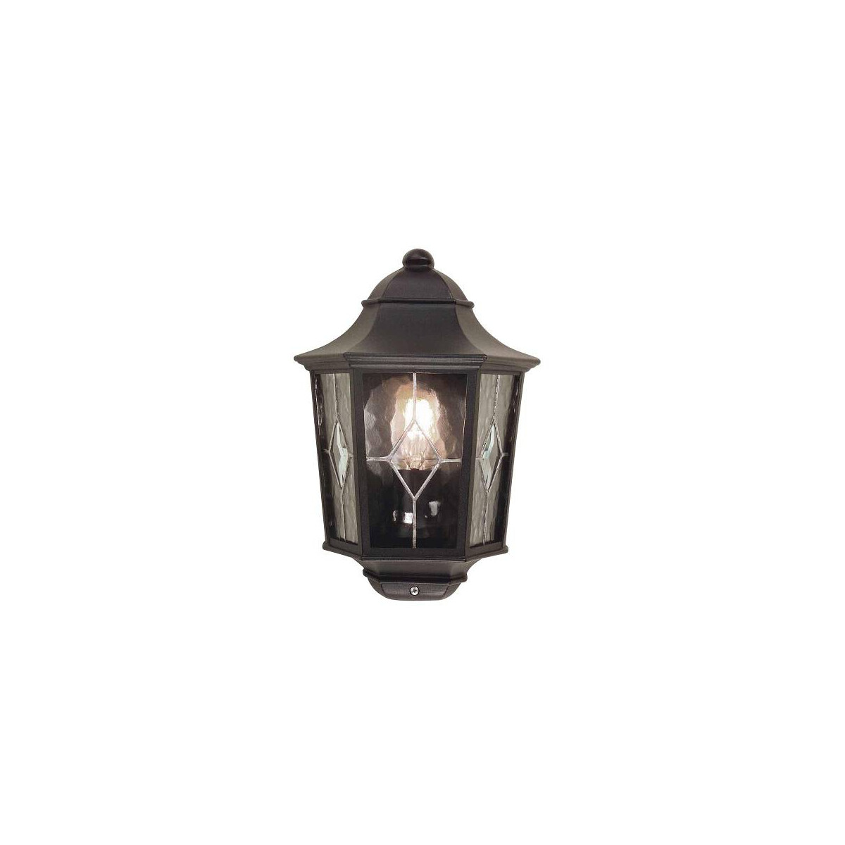 5024005415305 - Lighting NR7-2-BLK Wandleuchte Norfolk 1xE27 100W IP43 Druckguss-Aluminium schwarz Glas H359cm B257cm dimmbar - Elstead