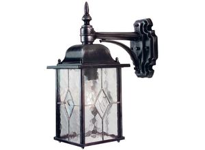 5024005432609 - Elstead Lighting WX2 Wandleuchte Wexford 1xE27 100W IP43 Metall schwarz   silber  Glas H37cm B159cm dimmbar